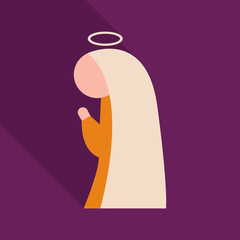 Laser-cut paper Christmas angel decoration vector design. Greeting Card for X-mas for wood carving, paper cutting and holiday decorations. Die cut Easter Angel.