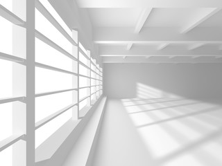 Obraz premium Futuristic White Architecture Design Background