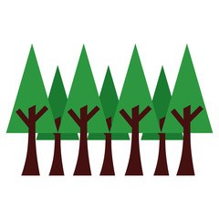 trees forest icon image vector illustration design 