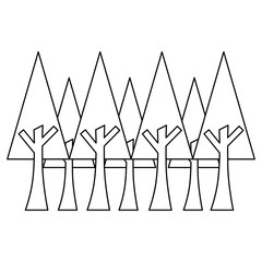 trees forest icon image vector illustration design 