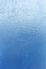 view of the square painted with blue paint of iron as the background