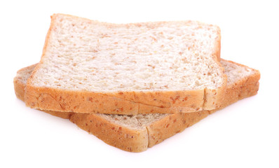 sliced bread isolated on white background