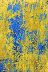 the view of the plot of the old rusty iron as the background