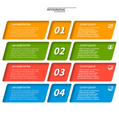 Abstract 3D Paper Infographics