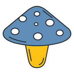 cute fungus isolated icon vector illustration design