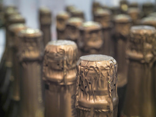 Sale of beverage bottles before the holidays in the store.