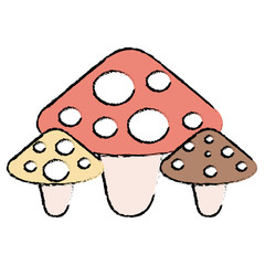 cute fungus isolated icon vector illustration design