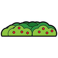 bush with berries icon image vector illustration design 
