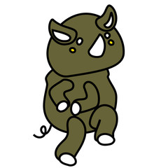 Funny  simple rhino