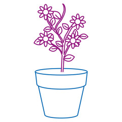 flower in pot icon vector illustration design