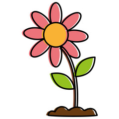 beautiful flower isolated icon vector illustration design