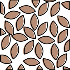 leafs crown pattern background vector illustration design