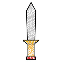 warrior sword isolated icon vector illustration design