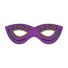 mask mardi gras carnival icon image vector illustration design 