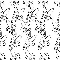 fleur de lis mardi gras carnival symbol vector illustration