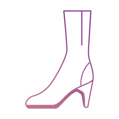 elegant heeled boots icon vector illustration design