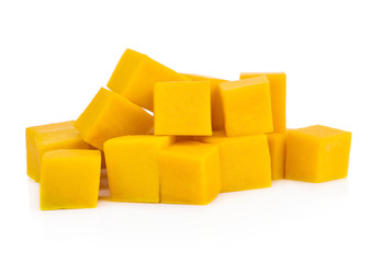 Piece  pumpkin isolated on the white background.