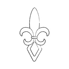 fleur de lis mardi gras festival carnival symbol vector illustration