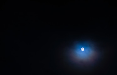 Naklejka na ściany i meble Full moon on night sky