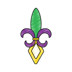 fleur de lis mardi gras festival carnival symbol vector illustration