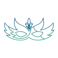 mardi gras glitter mask with fleur-de-lis carnaval vector illustration