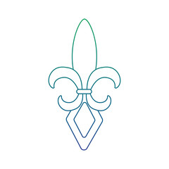 fleur de lis mardi gras festival carnival symbol vector illustration