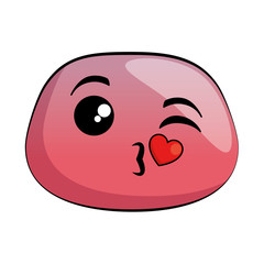 Fototapeta premium lovely emoji face icon vector illustration design