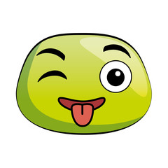 crazy emoji face icon vector illustration design