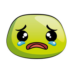 crying emoji face icon vector illustration design