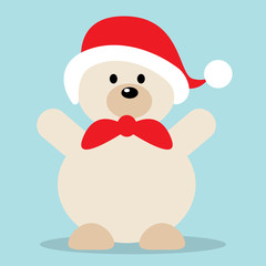 Polar bear cartoon vector illustration