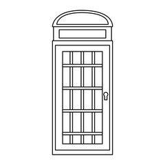 london telephone booth public traditional vector illustration
