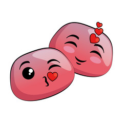 Fototapeta premium lovely emoji faces icon vector illustration design