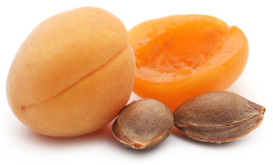 Fresh apricots with seed