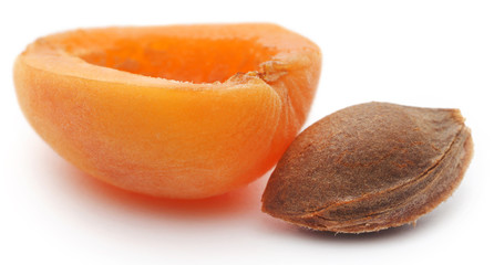 Fresh apricots with seed