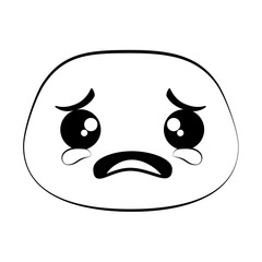 crying emoji face icon vector illustration design