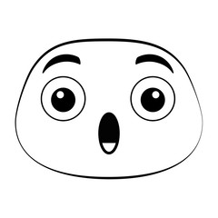 terrified emoji face icon vector illustration design