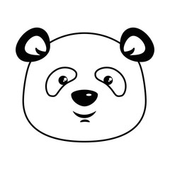 cute panda emoji kawaii vector illustration design