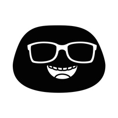 nerd emoji face icon vector illustration design