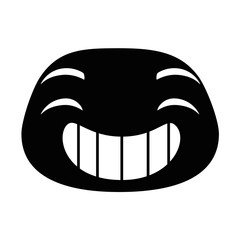 laugh emoji face icon vector illustration design
