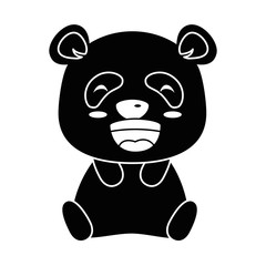 cute panda emoji kawaii vector illustration design