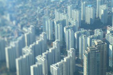 Fototapeta na wymiar blureed top view landscape south korea