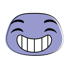 laugh emoji face icon vector illustration design