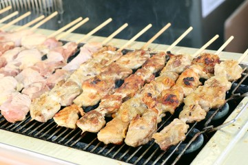 Korean street food of grill chicken