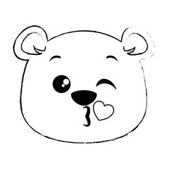 cute panda lovely emoji kawaii vector illustration design