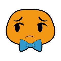 sad emoji face icon vector illustration design