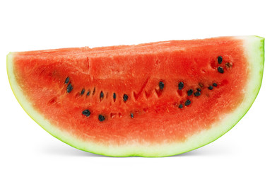 Sliced ripe watermelon isolated on white background