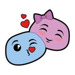 lovely emoji faces icon vector illustration design