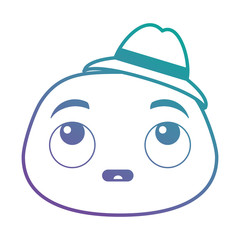 terrified emoji face icon vector illustration design