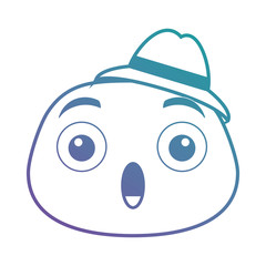 terrified emoji face icon vector illustration design