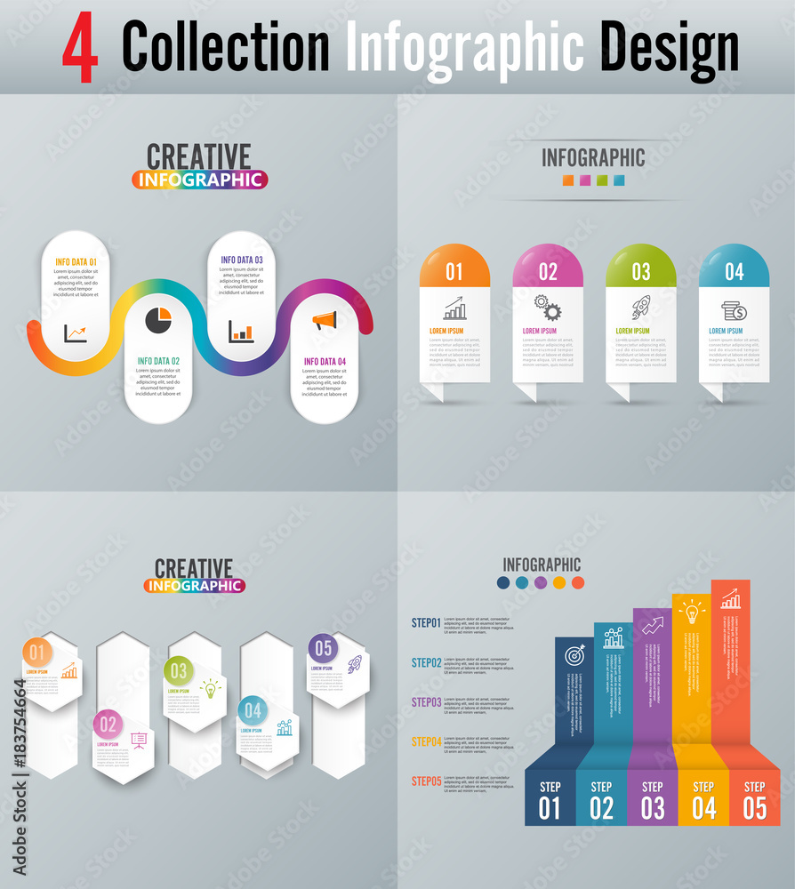Poster infographic design vector and marketing icons can be used for workflow layout, diagram, annual repor